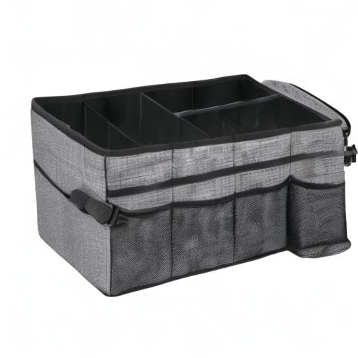 Car Seat Organizer for Back Seat Front Seat Between Seats,Car Storage Organizer for Kids with Multi- Pockets,Collapsible,cup Holders, Removable Dividers(Gray)