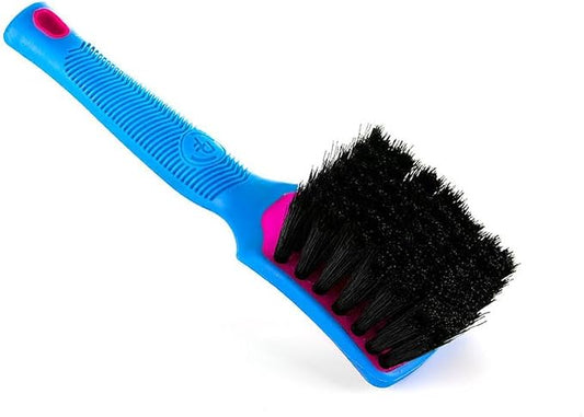 Detail Factory - ProGrip Interior Scrub Brush - Soft Bristles - Rubber Grip for Maximum Stability and Comfort - Curved Head Profile for Better Clearance - Octane Underglow