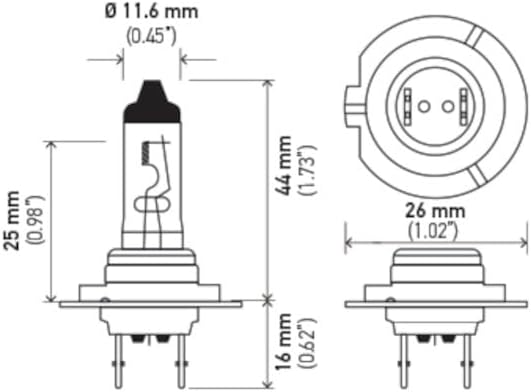 HELLA H7 Standard Halogen Bulb, 12 V, 55W