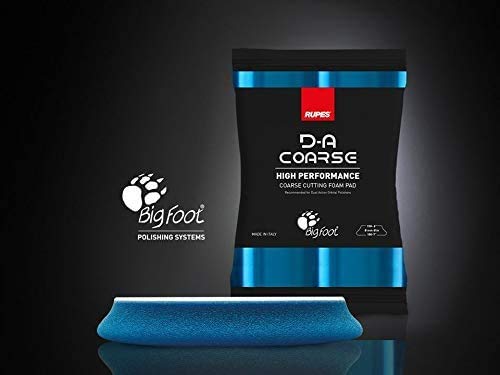RUPES 100mm Blue D-A Coarse Dual Action Wool Polishing Pads (Pack of 2) | Ideal for Paint Correction & Gloss Enhancement | Improves Cutting Performance | Compatible with 4" Backing Plate