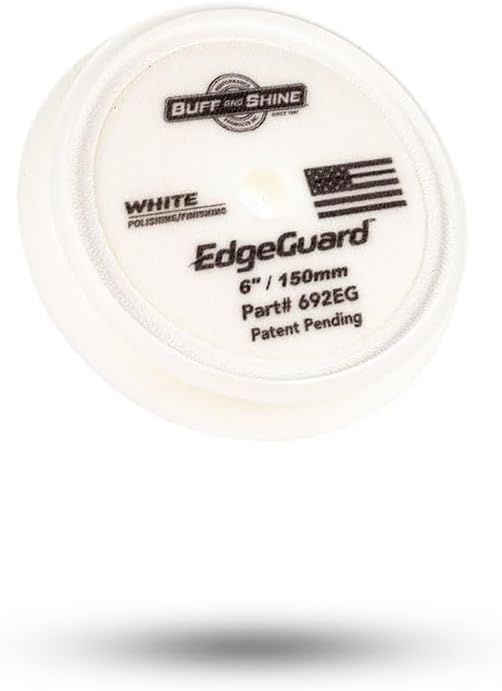 Buff and Shine - EdgeGuard Foam Pads - White - 6 Inches - Pack of 2