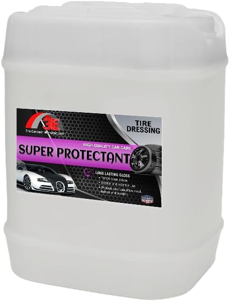 Tire Dressing, High Gloss Professional Tire Shine, Half Gallon, Long Lasting Wet Look, Non-Sling Formula (640 FL OZ (5 Gallon))