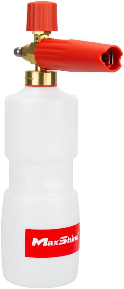 Maxshine Snow Foam Cannon with 5 Pieces Quick-Connect Spray Nozzle Tips - High-Performance Foam Gun for Pressure Washers, Perfect for Car Detailing & Washing