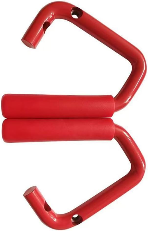 Front & Rear Grip Handle Metal Grab Bars Steel Compatible with Je-Ep JK Wrangler 2007-2017 Red, J039