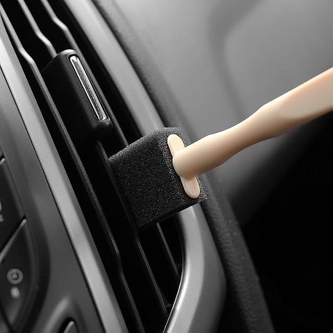 12 Pack Car Air Vent Duster Brush Blind Duster Car Interior Detail Dust Brush Sponge Brushes Dash Duster for Automotive Air Conditioner Vent Dashboard Crevice Mini Split Vent Window Blinds