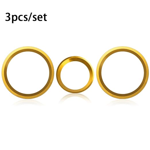 Auovo AC Climate Control Knob Outer Ring Covers Accessories for Subaru Crosstrek 2018-2022 2023 / Impreza 2017-2023 / Forester 2019-2024 Interior Air Condition Switch Control Trim (Gold)