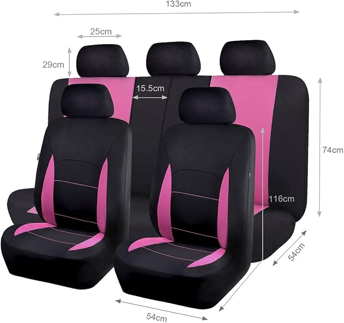 Flying Banner Car Seat Covers Front Seats Rear Bench Polyester car seat Protectors Easy installations Rear Bench Split Classic Man Lady Truck