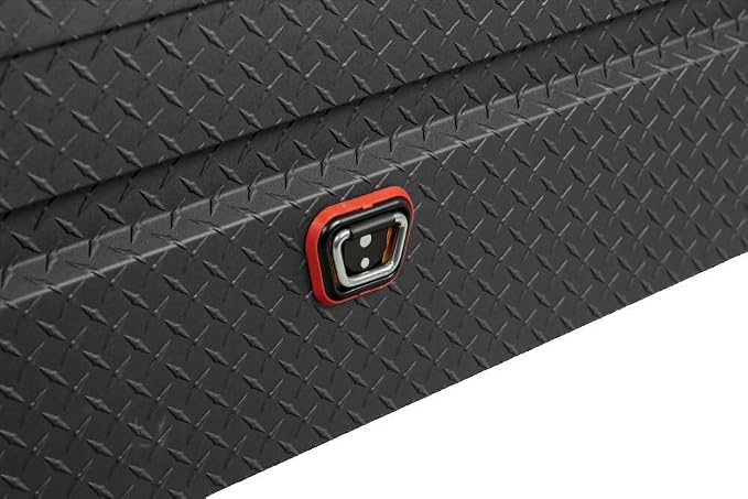 Weather Guard Saddle Truck Tool Box Aluminum Full Extra Wide Textured Matte Black