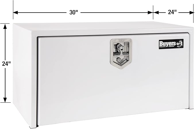 Buyers Products 1704403 Steel Underbody Truck Box, White, 24 x 24 x 30 Inch