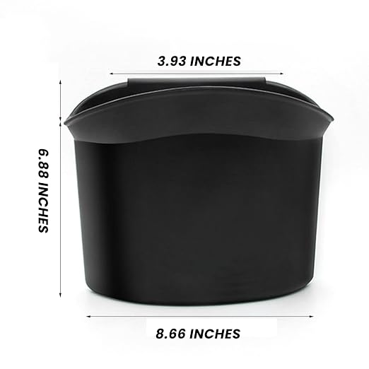 VaygWay Hanging Car Mini Trash Can - Premium Quality Portable Black Car Garbage Can for Cars, Office, Home