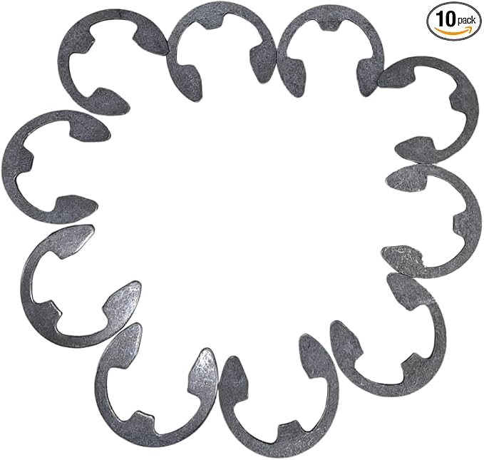 Braun Ability 84377-10KS E-Clip Kit – 3/4" Bowed E-Clip, 0.580" Groove – 10-Pack – Commercial Wheelchair Lift Replacement Hardware
