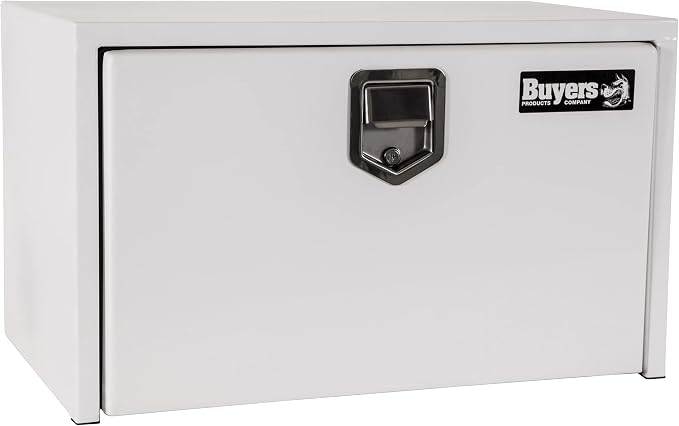 Buyers Products - 1702203 Underbody Truck Box With Paddle Latch, White Steel, 18 x 18 x 30 Inches