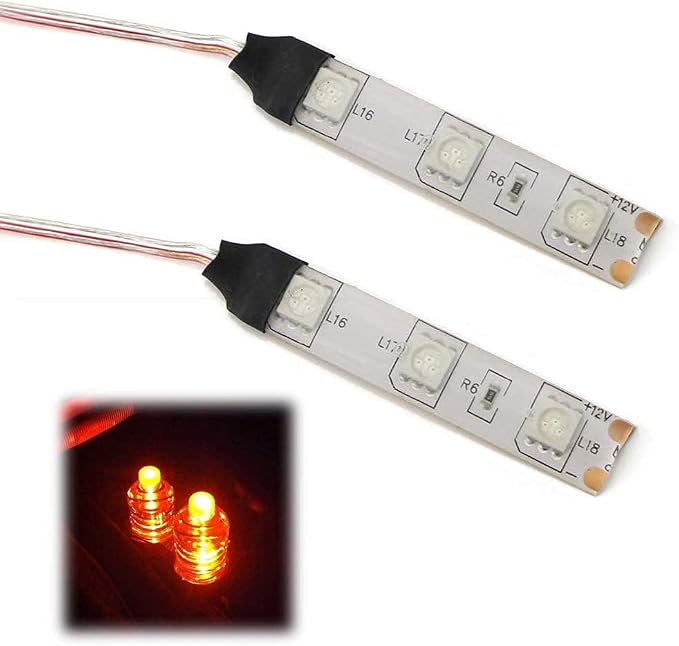 iJDMTOY 3-SMD LED Cup Holder, Glove Box, Ashtray Accent Lighting Strip Lights, Brilliant Red