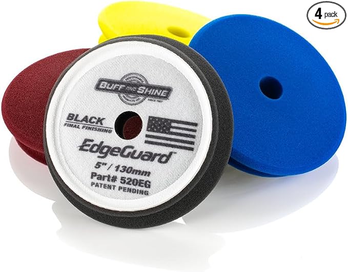 Buff and Shine - EdgeGuard Foam Buffing Kit - Multicolor - 5" - Pack of 4