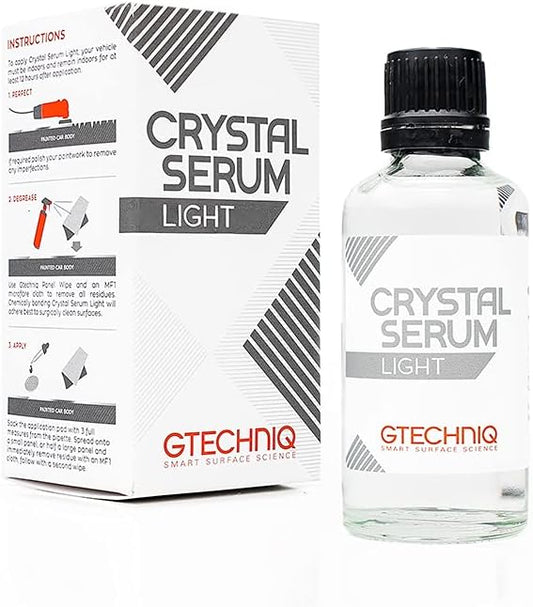 The Rag Company Gtechniq - EXOv5 & Crystal Serum Light Bundle - 30ml - Ceramic Coating Paint Protection Add Gloss, Resist Swirls, Repel Dirt & Contaminants - Ultra-Durable High Gloss