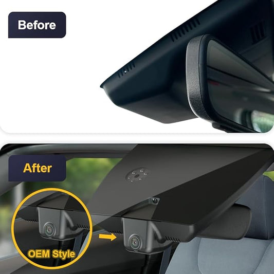 Fitcamx 4K Dash Cam Adapts for Hyundai Santa Cruz & Tucson 2022-2026 (Part NO#N9000), OEM Factory Look, UHD 2160P Video, Built-in WiFi & APP, Loop Recording, G-Sensor, Easy to Install, 64GB Card