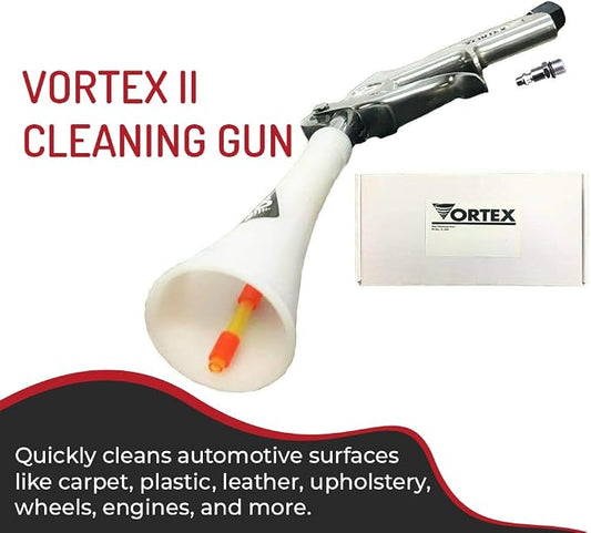 HI-TECH Vortex II Air Cleaning Gun โ Pro Auto Detailing Tool for Deep Cleaning Interiors & Exteriors โ Uses Air Compressor โ Blasts Dust, Dirt & Grime Fast