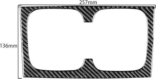 Real Premium Carbon Fiber Fit for Chevy Silverado/GMC Sierra 1500 2014-2018 for 2500/3500HD 2015-2019 Car Center Console Cup Holder Frame Trim Decals Sticker Auto Interior Accessories Cover Black