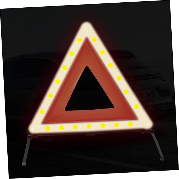 Healifty 2pcs Emergency Roadside Kit Car Warning Sign Triangle Road Safety Warning Triangle for Vehicles