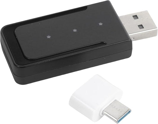 2 in 1 Wireless CarPlay Adapter, Wired to Wireless Converter for CarPlay and Android Auto, Bluetooth 5.0 WiFi Plug and Play Car Dongle CP508A (CP508C)
