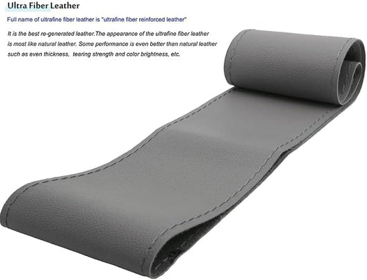 AUTOXBERT 38cm/15 Inch Hand Sewing Steering Wheel Cover Breathable Anti-Slip Leather Steering Wheel Cover for Nissan Qashqai Toyota Camry RAV4 VW Golf