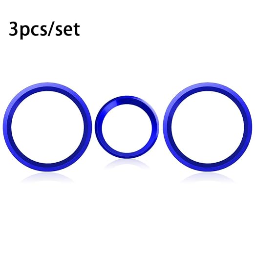 Auovo AC Climate Control Knob Outer Ring Covers Accessories for Subaru Crosstrek 2018-2022 2023 / Impreza 2017-2023/ Forester 2019-2024 Interior Air Condition Switch Control Trim (Dark Blue)