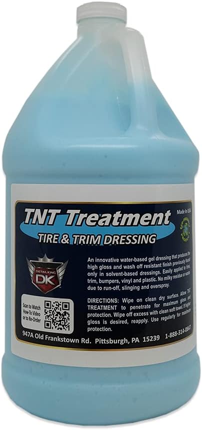 Detail King TNT Tire Gel - Vibrant Car Tire Shine - Tire Dressing and Trim Shine - Gallon