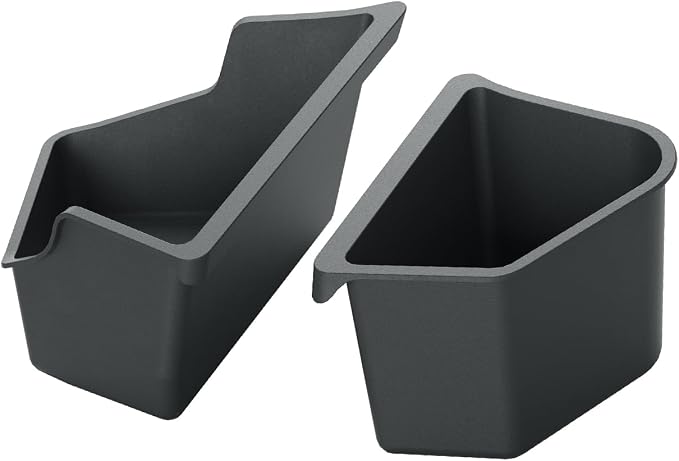 LUCKEASY 2PCS Trunk Corner Up Storage Box for Tesla Model Y Juniper Standard/Premium/Performance 2025 2026 Need Lid Under Box Trunk Storage Bins for Model Y Juniper Accessories TPE Black