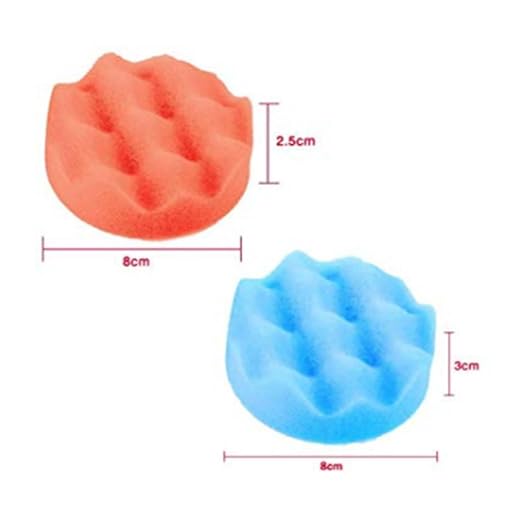 8PCS Car Foam Drill Polishing Pad Kit 7 Inch Buffing Pads Kits Drill Buffer, Foam Polish Pads Car Polisher Attachment for Drill Buffing, Car Sanding, Polishing, Waxing, Cleaning Set(7" 8PCS)