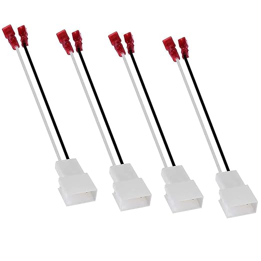HSTECH 72-8104 2 Pairs (4 Pack) Speaker Harness for Select Toyota Subaru Vehicles Total Adapters