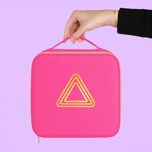 Supercharged Car Emergency Kit β 52-Piece Pink Roadside Safety Tools with Jumper Cables, Flashlight, Escape Tool & First Aid Essentials β Compact Travel Case for Women, New Drivers & Students