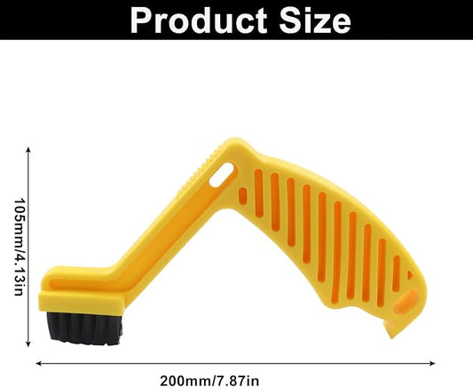 Polishing Pad Cleaner Tool, Durable Cleaning Tool Versatile Foam Pad Brush, Stiff Nylon Bristles Cleaning Brush for Car Auto Detailing/Detailing Enthusiasts, Yellow
