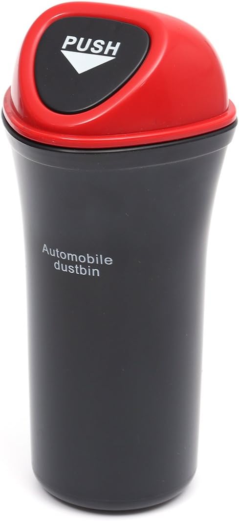 Automobile Dustbin Car Trash Can Garbage Can Leakproof Vehicle Trash Bin(Red)