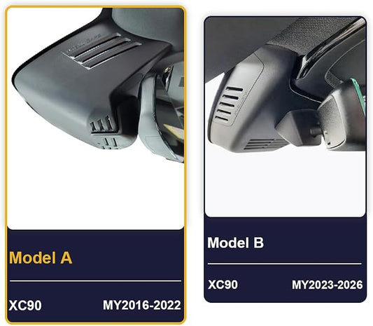 Fitcamx 4K Dash Cam Suitable for Volvo XC90 2016-2022 T5 T6 T8 (Model A), Integrated OEM Style, UHD 2160P Video, Built-in WiF&APP, Loop Recording, G-Sensor, Easy to Install, 64GB Card