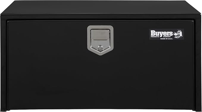Buyers Products 1702103 Steel Underbody Truck Tool Box 18 x 18 x 30 Inch, Black Powder-Coated 14 Ga Steel, Locking Stainless Paddle Latch, Drop Door, Weather-Resistant, Made in USA