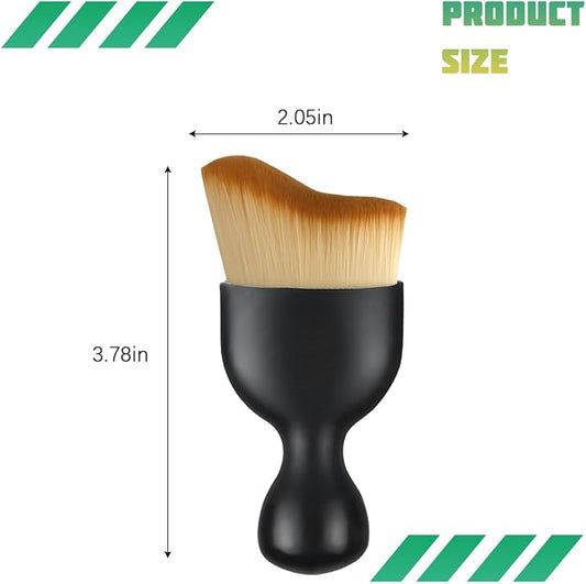 Car Interior Detailing Brush, Curved Soft Bristles Vehicle Removal Dust Collectors, Scratch-Free Automotive Cleaning Tool Accessories, Universal for Truck SUV Sedan (Brown)