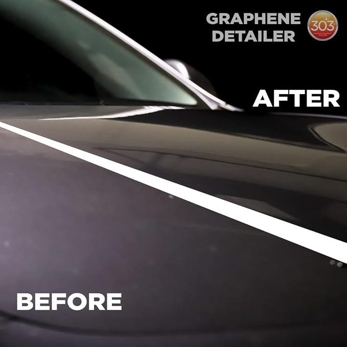 303 Products Graphene Detailer Spray, Enhances Gloss & Protection on Existing Coating, Sealants & Waxes, UV Protectant, Drying Aid, Add Ceramic Graphene Protection, Waterless Car Detailing Spray, 24oz