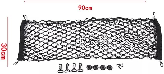 Rear Trunk Envelope Mesh Cargo Net Suitable for 2024 2025 2026 Toyota Land Cruiser 250 1958 Prado Lc250 J250 Rear Trunk Mesh Cargo Storage Net Bag