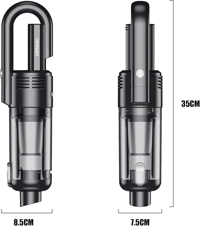 Handheld Car Vacuum Cleaner Cordless: 9500PA Powerful Suction Portable Lightweight Hand Held Vacuum - Large Capacity Battery Last Long Wireless Mini Vacuum With LED Light For Home Office Cleaning