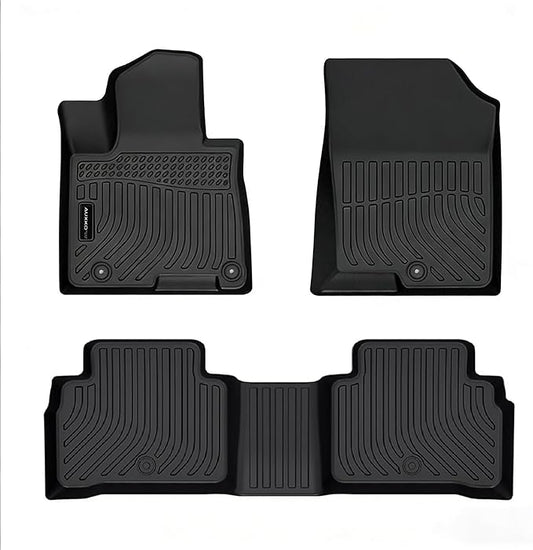 Auxko All Weather Floor Mats for 2026 2025 2024-2022 Hyundai Tucson Gasoline TPE Liners Set Tucson Accessories All Season Guard Odorless Anti-Slip Floor Mats for 1st & 2nd Row