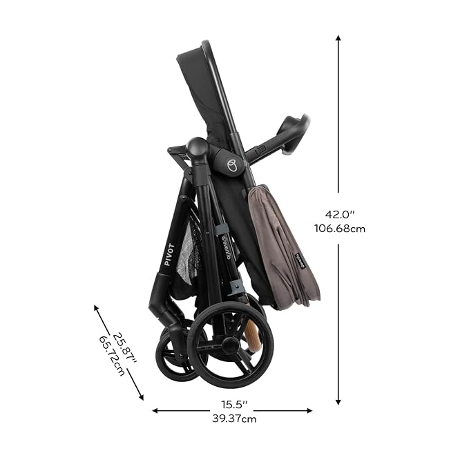 Pivot NXT Travel System with Litemax NXT Infant Car Seat Driftwood Brown
