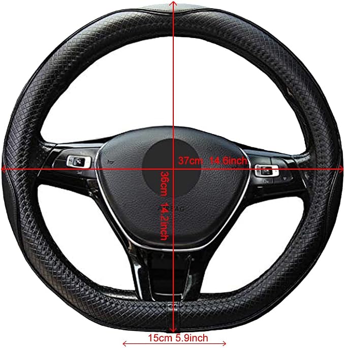 Mayco Bell Flat Bottom Steering Wheel Cover Anti-Slip,Safety,Soft,Breathable,Durable,Full Surround,Comfortable Grip Microfiber Leather (D Shape, Green)