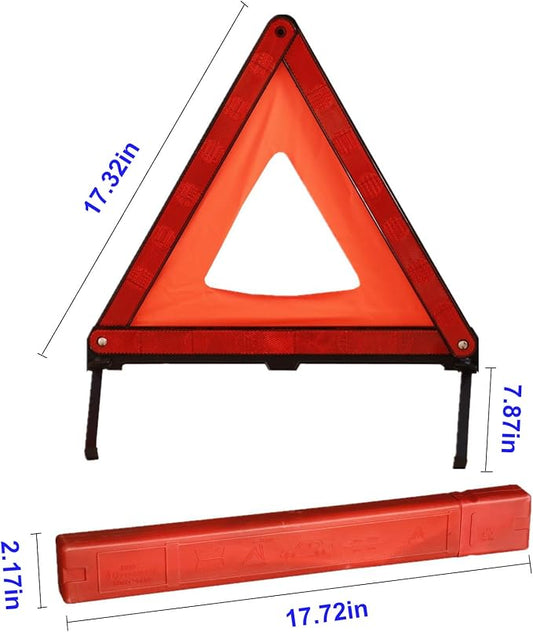 3Pack Reflective Warning Triangle Emergency Warning Triangle Roadside Safety Triangle Kits
