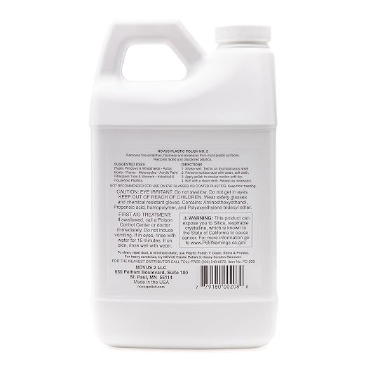 NOVUS 7072 | Fine Scratch Remover #2 | 64 Ounce Bottle