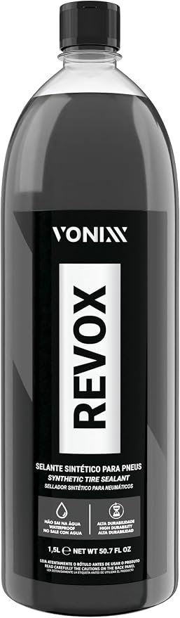 Vonixx Revox Synthetic Tire Sealant 50.7 fl oz (1.5 L) - Protect and Renew The tire, Water Repellency, Resistant to mud and rain, Leaving The tire Clean for Longer.