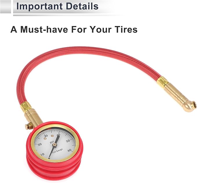 1 Pcs Universal Tire Pressure Gauge 0-60PSI 2.36Inch Digital Pressure Gauge Tyre Air PSI Meter for Motorcycle SUV Truck