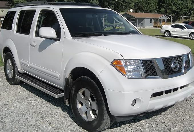 APS Running Boards (Nerf Bars Side Steps Step Bars) Compatible with Nissan Pathfinder 2005-2012 (Silver 5in 304 Stainless Steel)