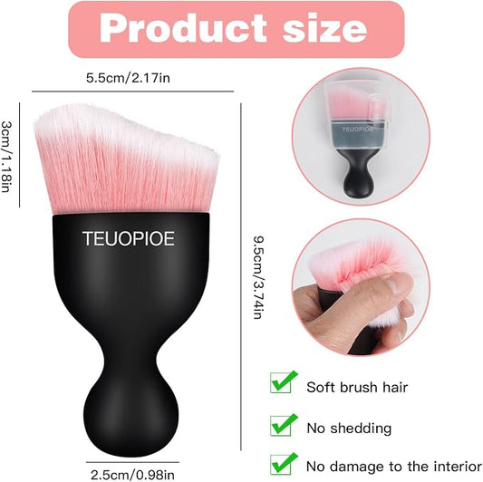 Car Interior Cleaning Brush, Car Duster Interior,Car Detailing Brush Dusting Brush,Car Interior Cleaning Tool, Auto Soft Hair Car Brush,Auto Interior Dust Brush for Air Vents(Pink White)