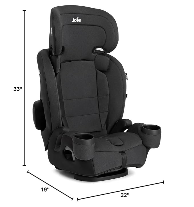 Joie Baby, Saffron™ SI 4‑in‑1 Convertible Car Seat, Rear‑Facing, Forward‑Facing, High‑Back & Booster, LockTight™ Install, Side Impact Protection, No‑Rethread Harness (Shale)