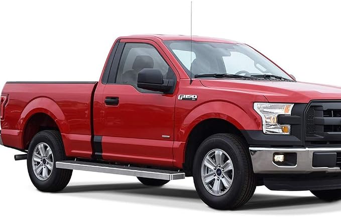 APS (Polished 304 Stainless Steel 6in Wheel to Wheel) Running Boards Nerf Bars Compatible with Ford F150 2015-2026 Regular Cab 6.5ft Bed & F-250 F-350 Super Duty 2017-2026